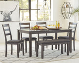 Bridson - Gray - RECT DRM Table Set (Set of 6) by Signature Design by Ashley® | Bel Furniture