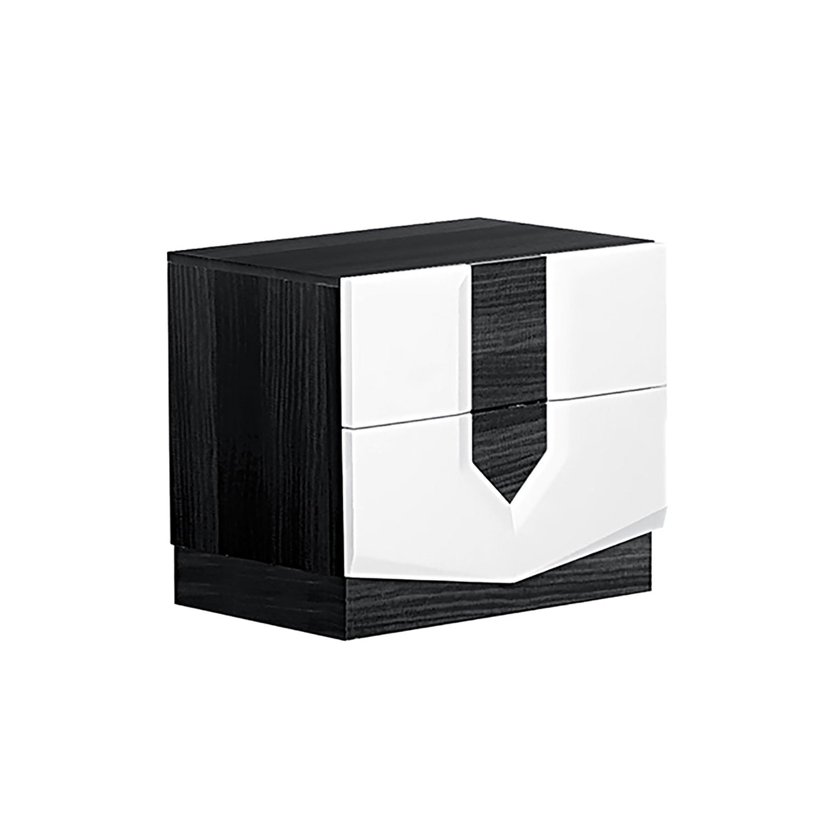 Vios - Zebra High Gloss Nightstand - White