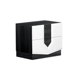 Vios - Zebra High Gloss Nightstand - White