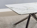 Carvell - Square Sintered Stone Table by Coaster Fine Furniture | Bel Furniture