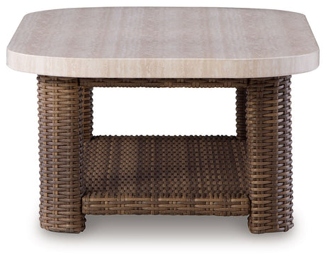 Dolan Creek - Rectangular Cocktail Table - Beige / Brown - view 6