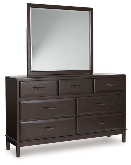 Vanmore - Dark Brown - Dresser And Mirror by Signature Design by Ashley® | Bel Furniture
