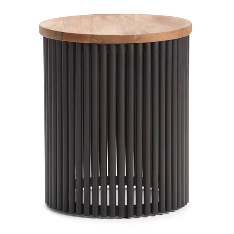 Demy - Accent Table - Natural / Black by Simpli-Home | Bel Furniture