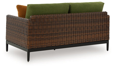Horizon Hall - Brown / Green - Loveseat With Cushion by Signature Design by Ashley® | Bel Furniture