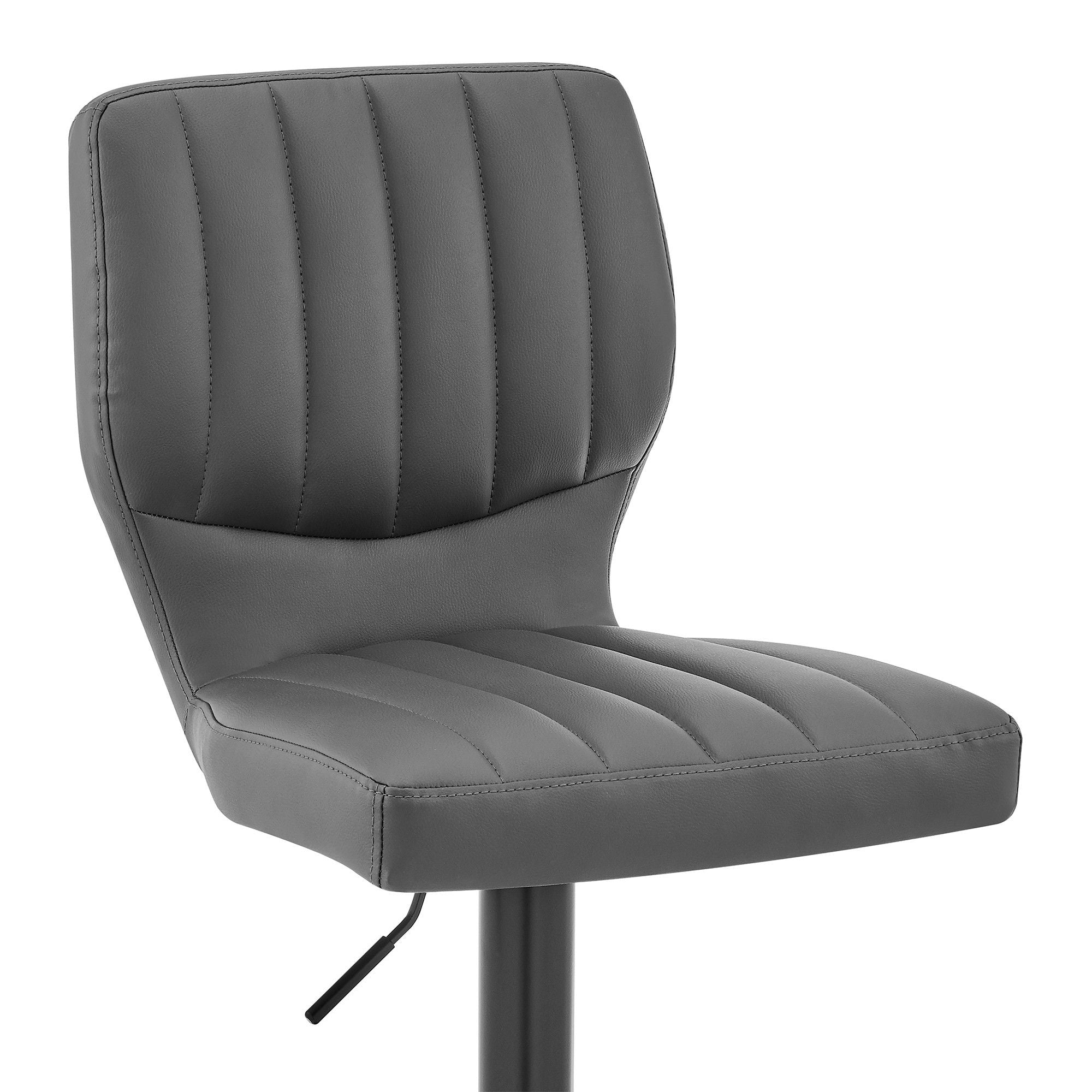 46" Swivel Adjustable Height Bar Chair - Gray / Black