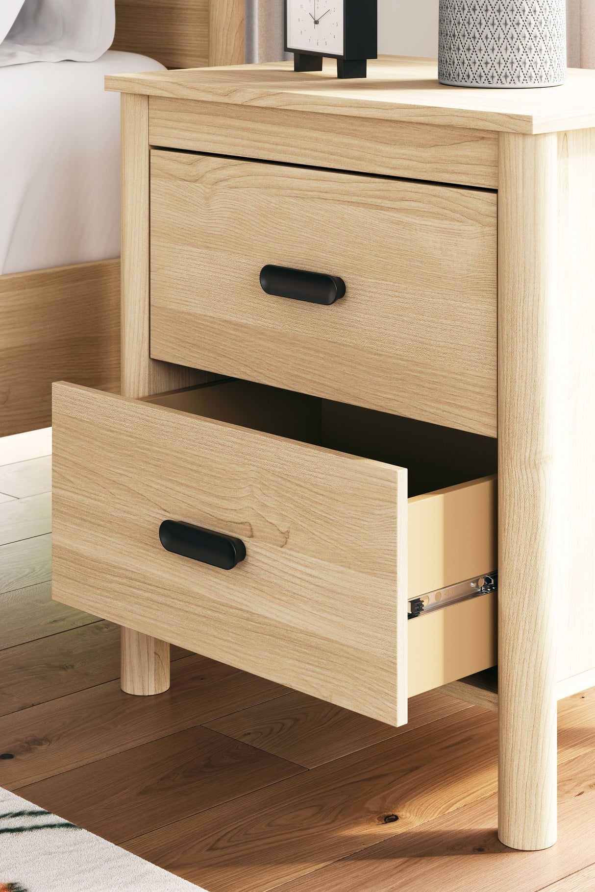 Cabinella - Tan - Two Drawer Night Stand by Signature Design by Ashley® | Bel Furniture