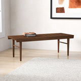 Mia - Mid-Century Modern Bench - Dark Brown by Ashcroft Furniture | Bel Furniture