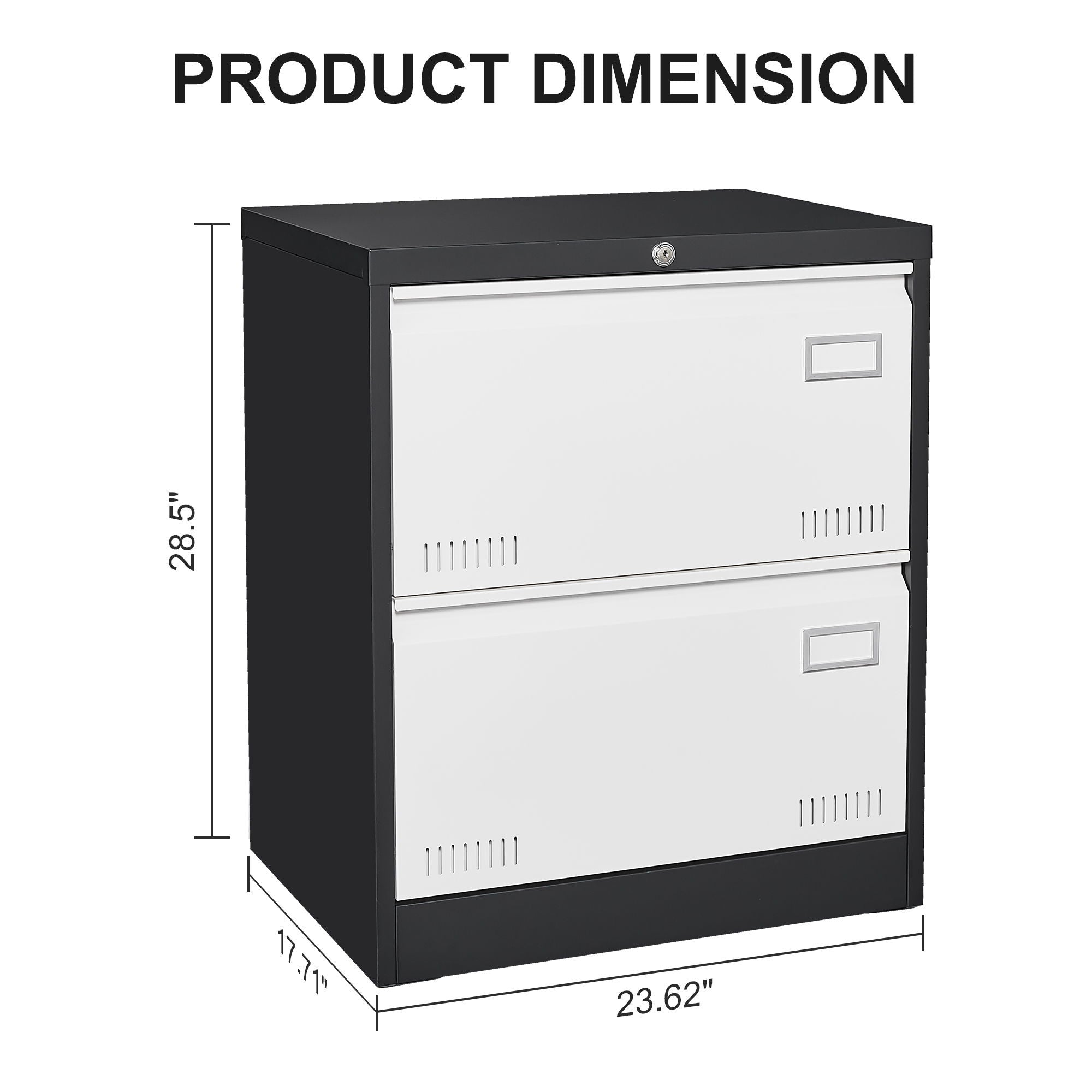 Filing Cabinet Lateral File Cabinet 3 Drawer, Locking Metal File Cabinets Three Drawer, Office Filing Cabinet With Lock Drawers For Home Office