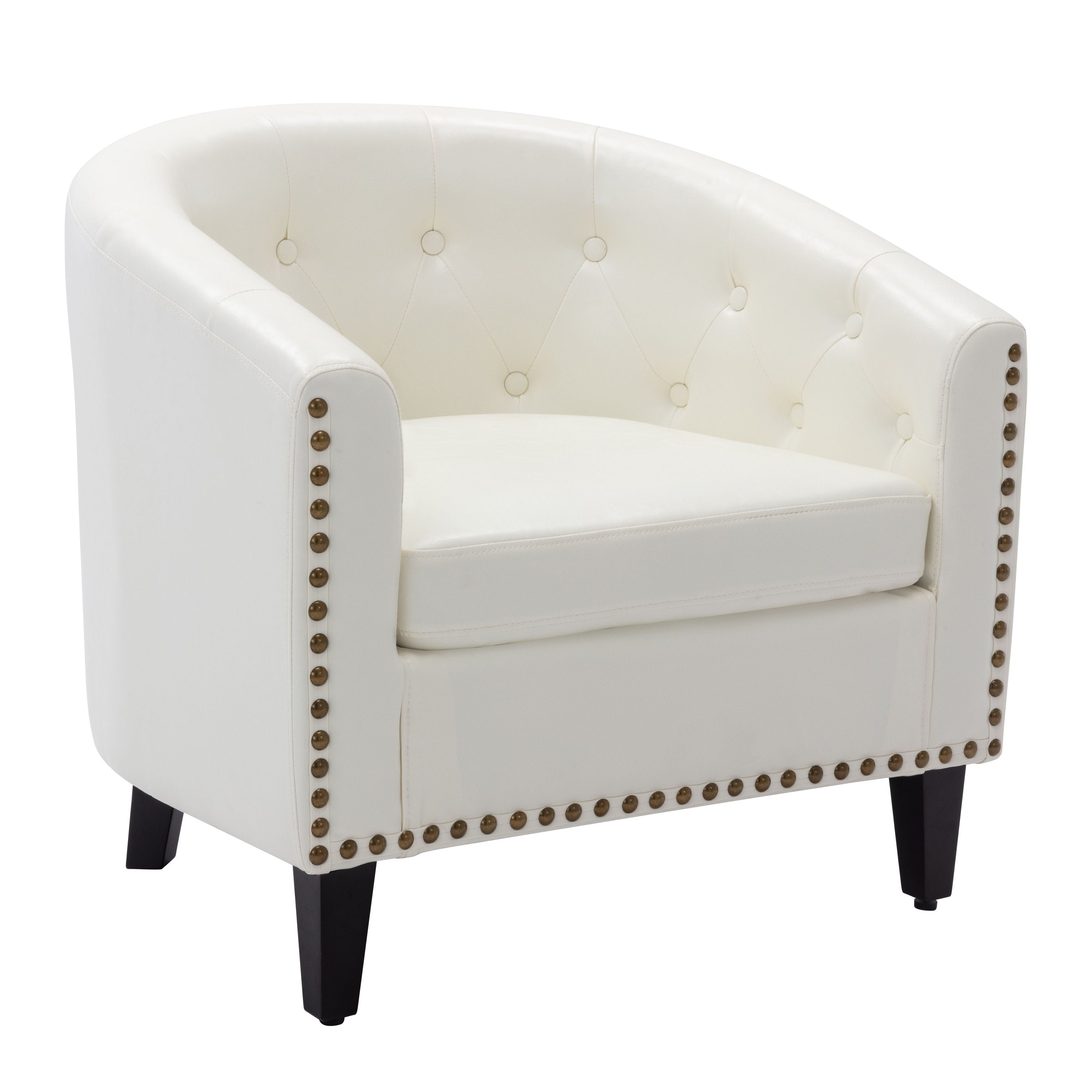 Tufted Barrel Chairtub Chair For Living Room Bedroom Club Chairs