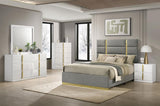 Ines - Fabric Upholstered Panel Bed