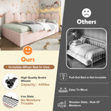 Upholstered Daybed With Metal Slatted Base