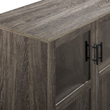 Modern Grooved Door Accent Cabinet by Walker Edison | Bel Furniture