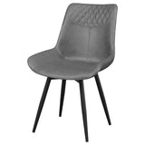 Brassie - Upholstered Swivel Dining Side Chair (Set of 2) - Gray by CoasterEssence | Bel Furniture