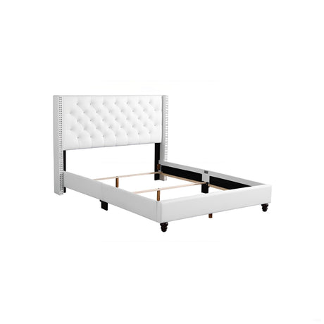 Upholstered Nailhead Trim Chic Bed - view 35