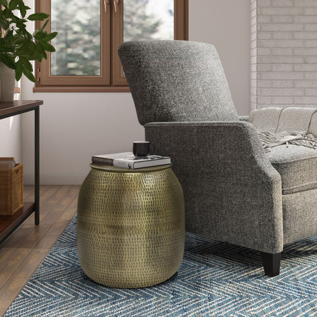 Griffen - Handcrafted Metal Storage Accent Table - view 18