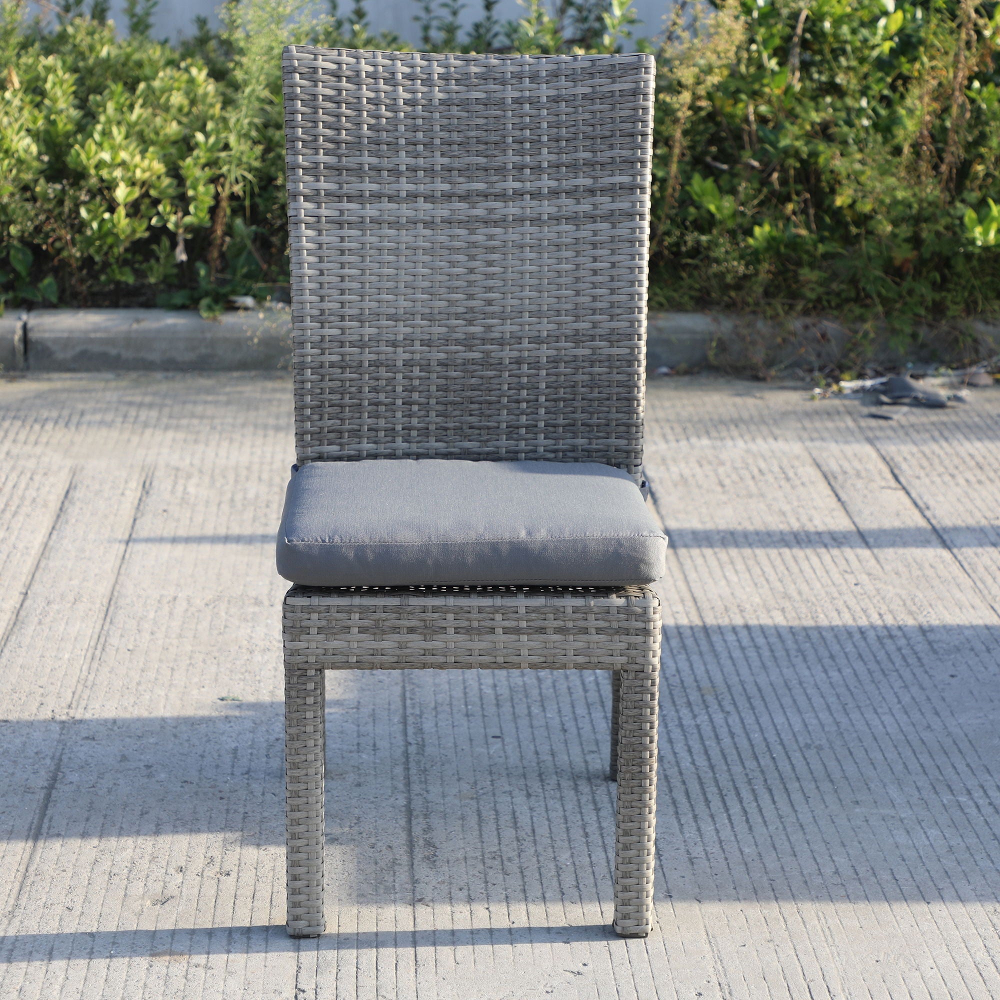 Balcones - Outdoor Wicker Dining Chairs With Cushions (Set of 8)