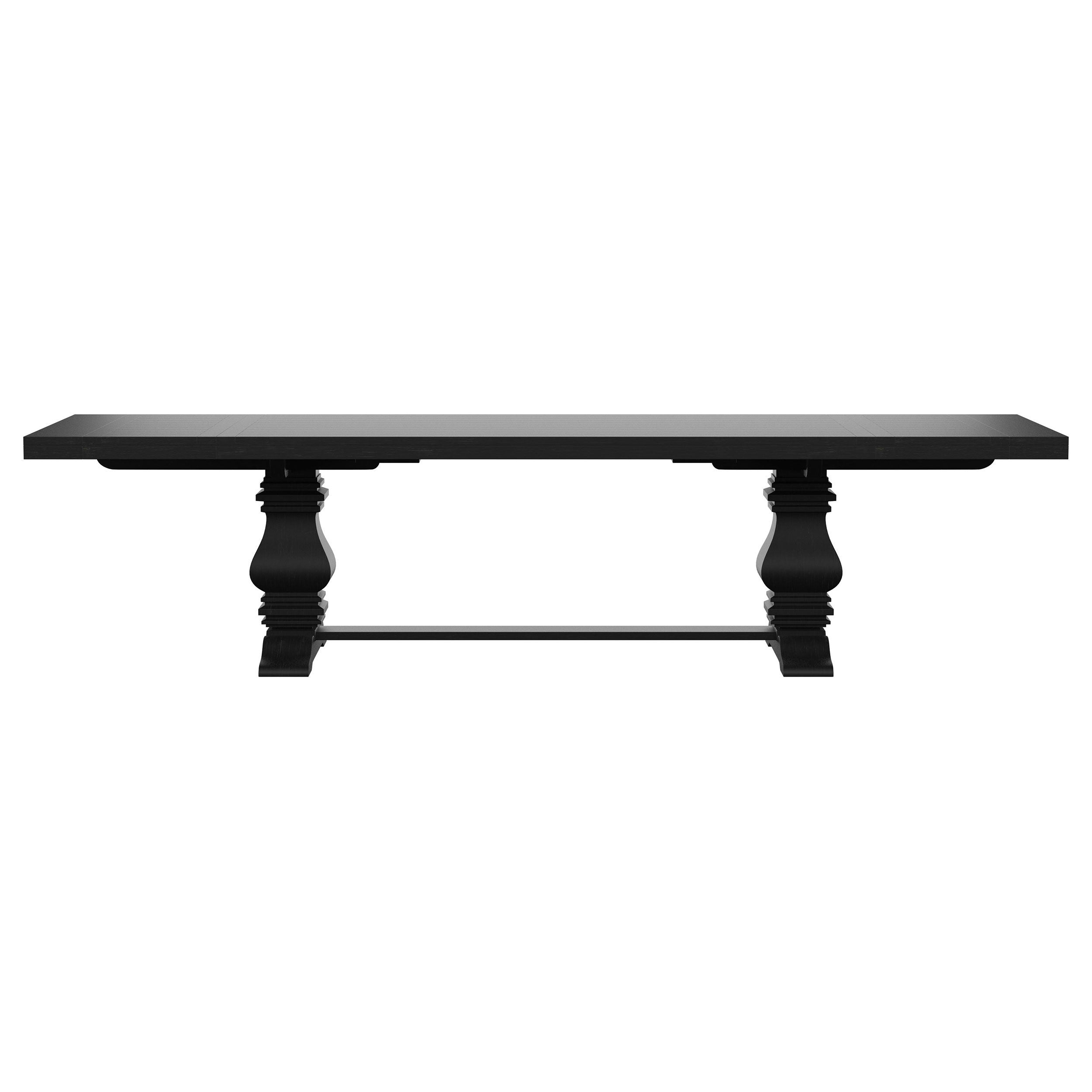 Florence - Extension Dining Table - Distressed Black