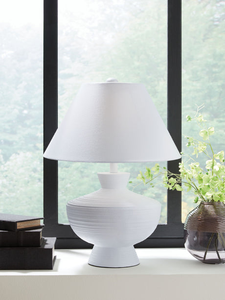 Harelwood - White - Poly Table Lamp by Signature Design by Ashley® | Bel Furniture