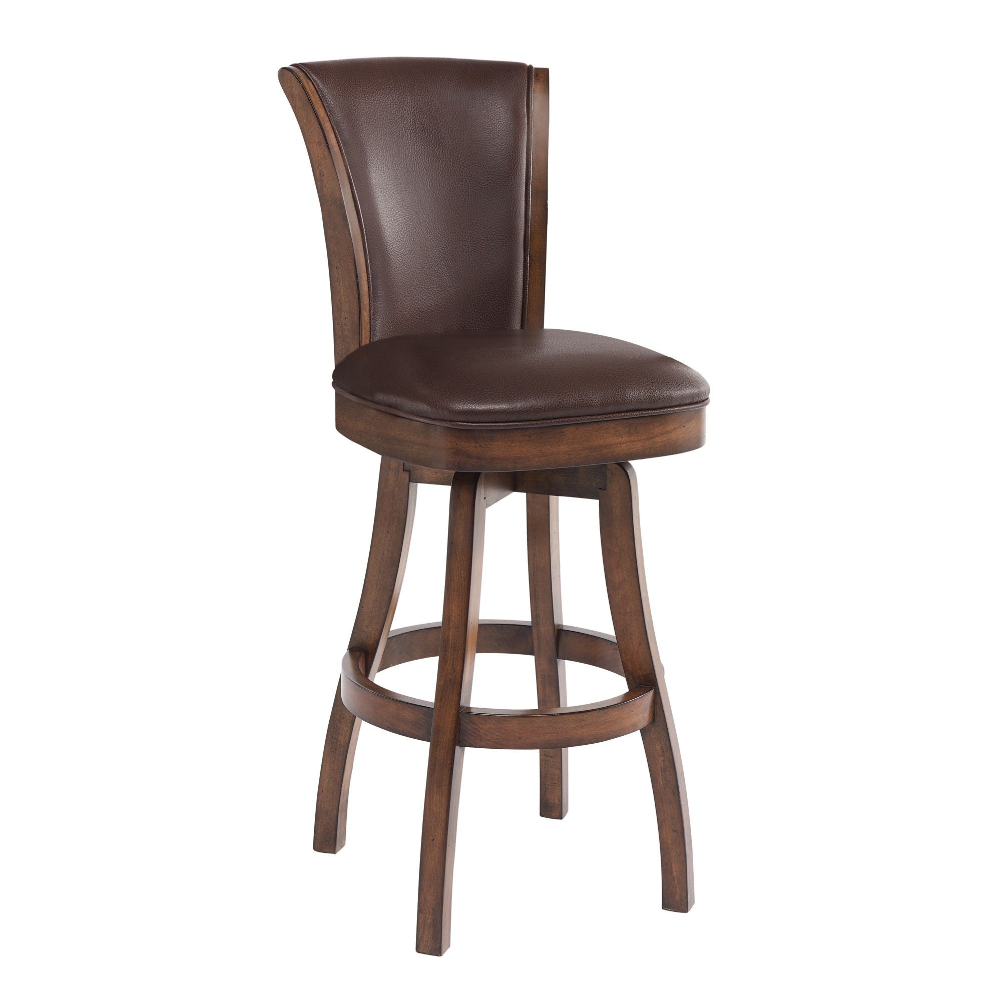 45" Swivel Bar Height Bar Chair - Brown / Chestnut