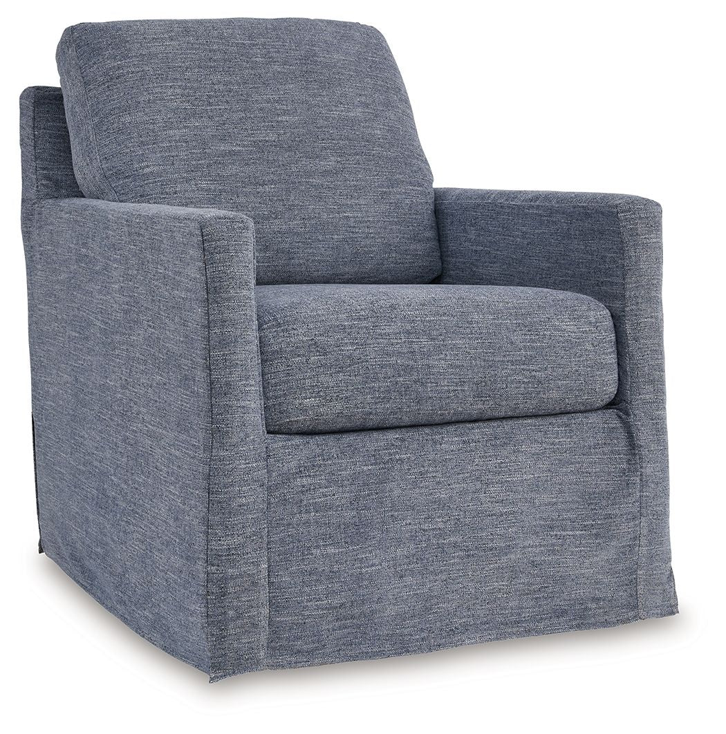 Nenana Next-gen Nuvella - Swivel Glider Accent Chair Blue by Signature Design by Ashley® | Bel Furniture