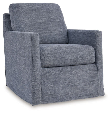 Nenana Next-gen Nuvella - Swivel Glider Accent Chair Blue by Signature Design by Ashley® | Bel Furniture