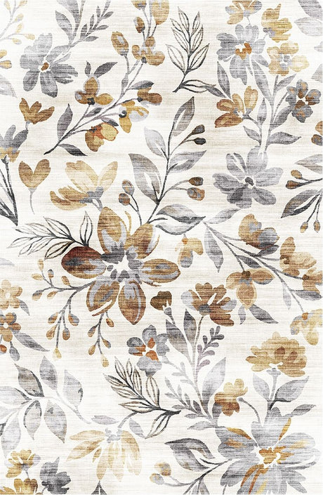 Sphinx - Washable Non - Slip Runner Rug Indoor & Outdoor Gray 46"W x 30"D x 0.04"H by Icona Home Decor | Bel Furniture