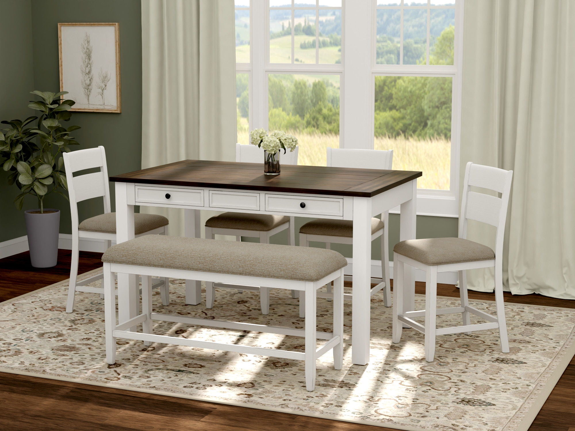 Velvety - 6 Piece Gathering Dining Set