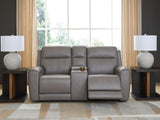5Z-Comfort - Relaxation - Power Reclining Loveseat with Console / Adj Headrest by Signature Design by Ashley® | Bel Furniture