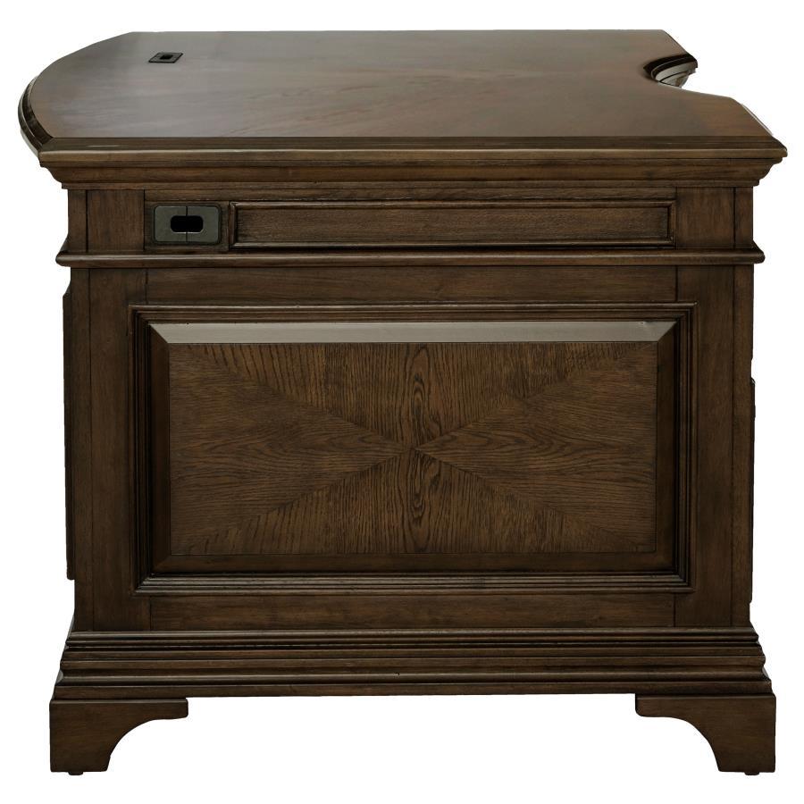 Hartshill - 7-Drawer Executive Desk - Burnished Oak