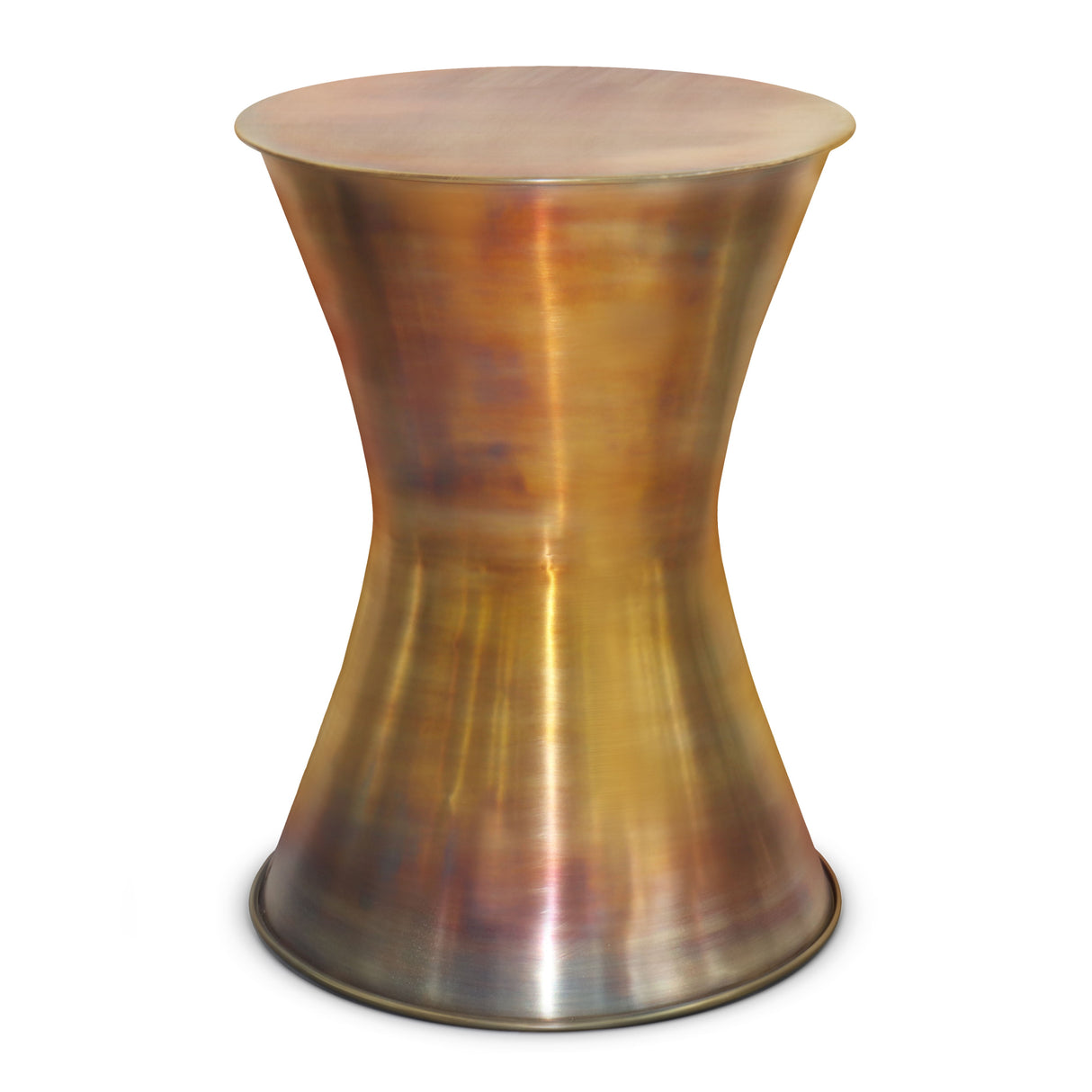 Kenton - Metal Side Table - Tarnished Brass by Simpli-Home | Bel Furniture