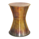 Kenton - Metal Side Table - Tarnished Brass by Simpli-Home | Bel Furniture