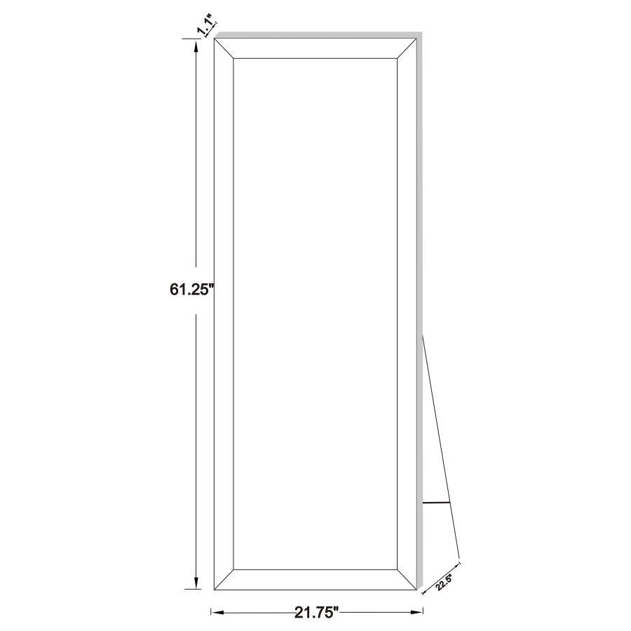 Soline - Framed Standing Floor Mirror - Silver