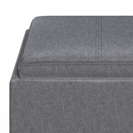 Rockwood - Upholstered Cube Storage Ottoman With Tray - view 54