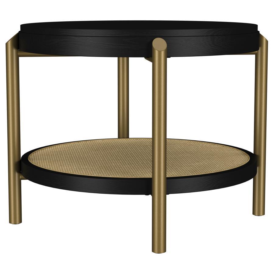 Arini - Round End Side Table With Storage Shelf by Coaster Fine Furniture | Bel Furniture