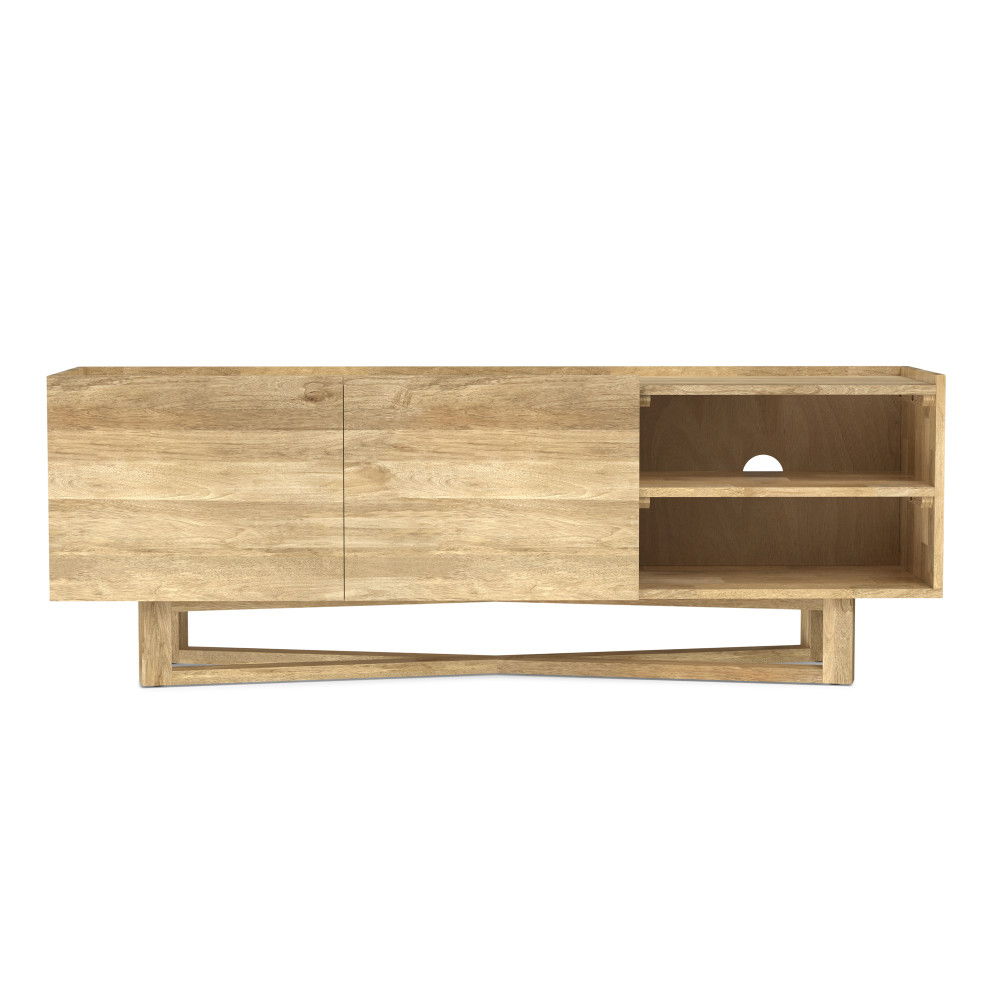 Harrow - TV Media Stand - Natural by Simpli-Home | Bel Furniture