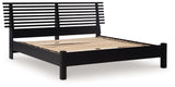 Danziar - King Slat Panel Bed With Low Footboard - Black