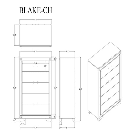 Lively - Chest With Glitter Detail And Thick Bar Handle Hardware - Black - view 7