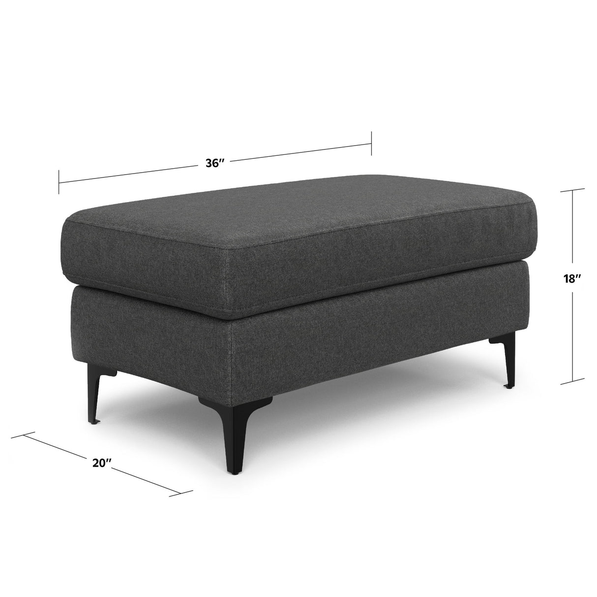 Ava - Versatile Mid Century Ottoman