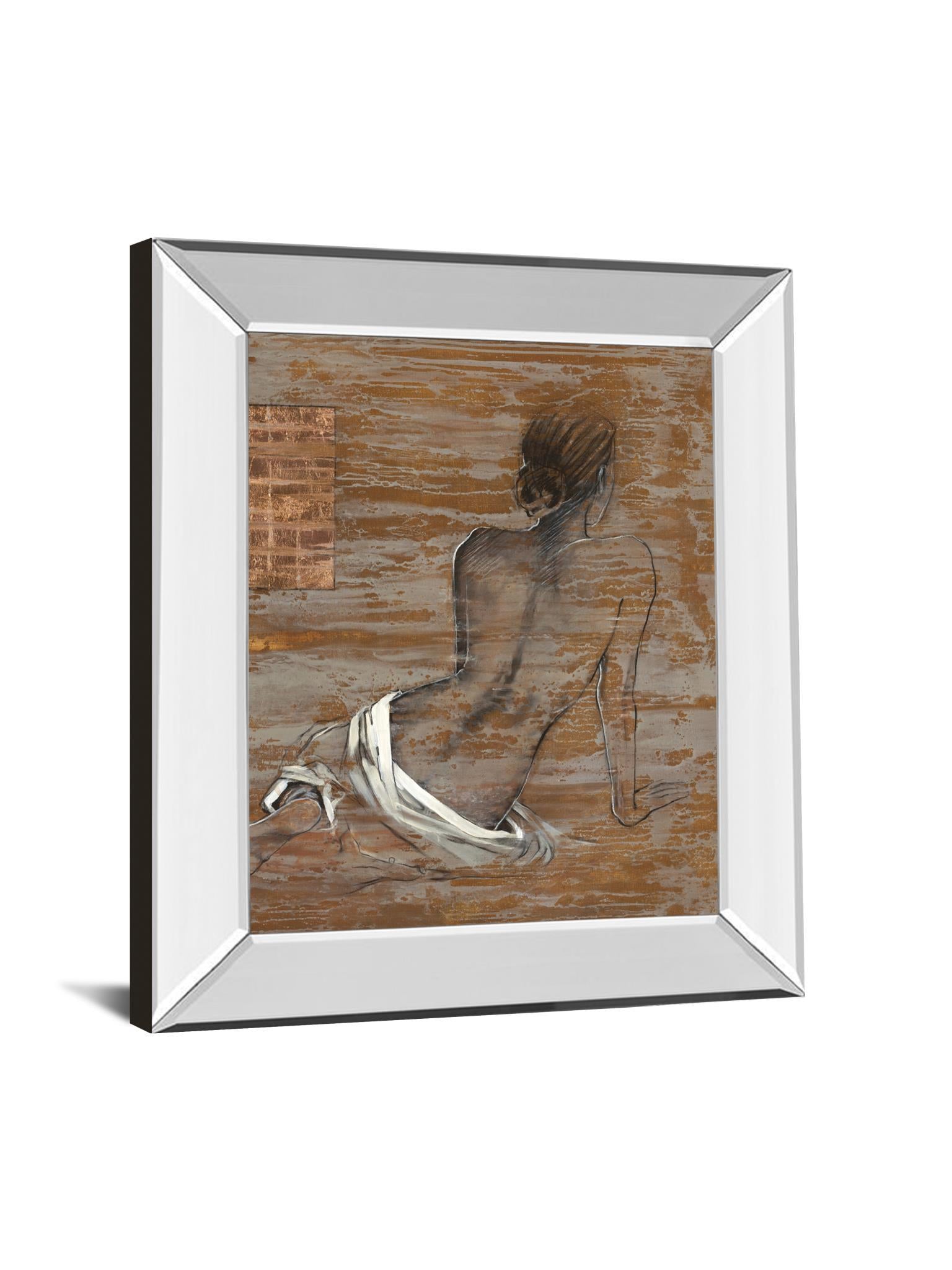 Vivenne By Saro - Mirror Framed Print Wall Art - Dark Brown