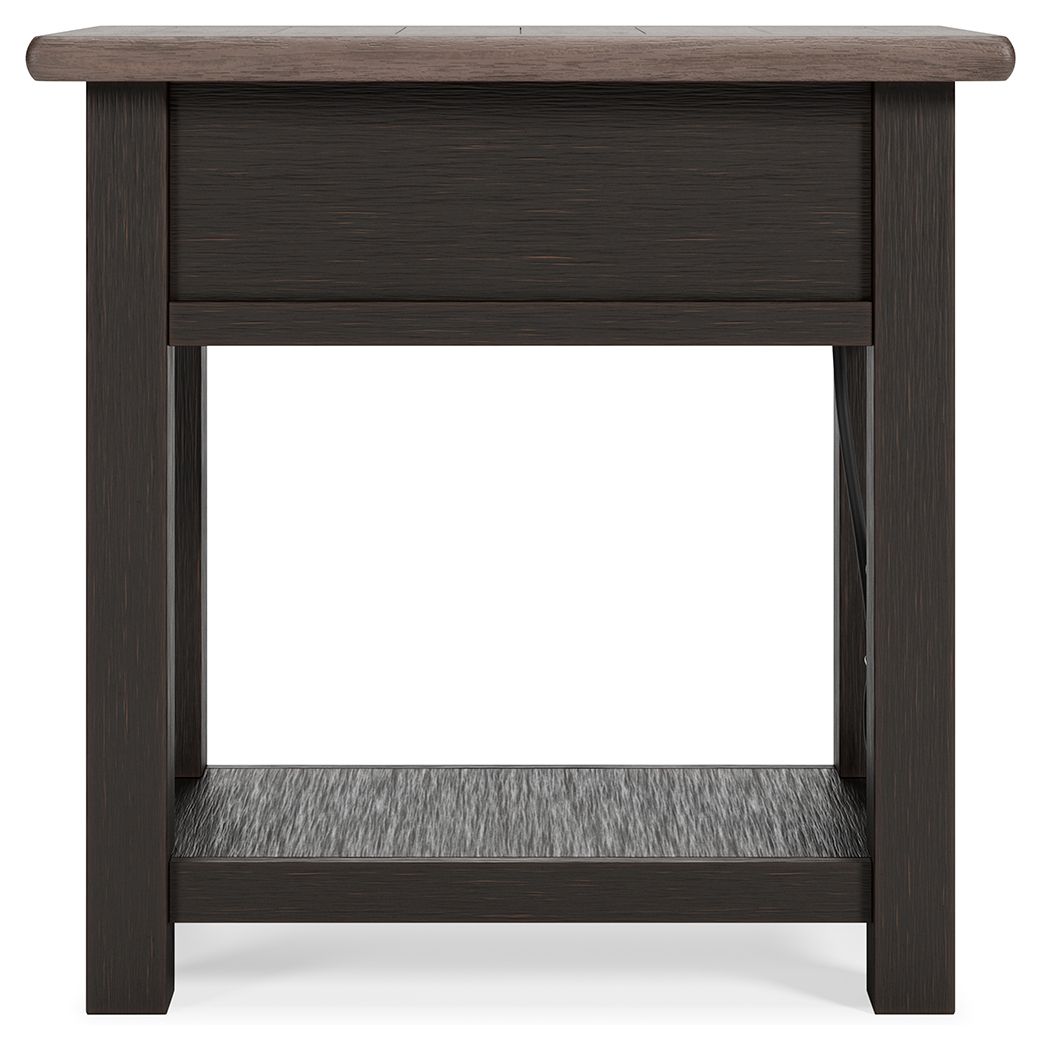 Tyler - Black / Gray - Chair Side End Table