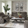 First Base - Reclining Living Room Set Dark Gray 3 Pc. Reclining Sofa, Reclining Loveseat, Rocker Recliner by Signature Design by Ashley® | Bel Furniture