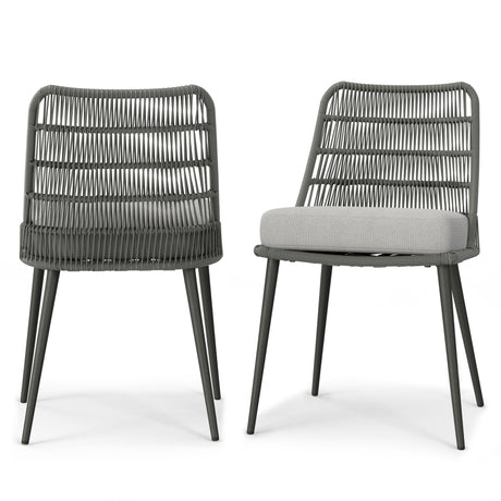 Beachside - Outdoor Dining Chair (Set of 2) - Gray by Simpli-Home | Bel Furniture