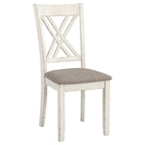 Fortress - 7 Piece Rectangular Dining Set - Vintage Vanilla by CoasterEveryday | Bel Furniture