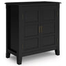 Burlington - Handcrafted Low Storage Cabinet Black by Simpli-Home | Bel Furniture