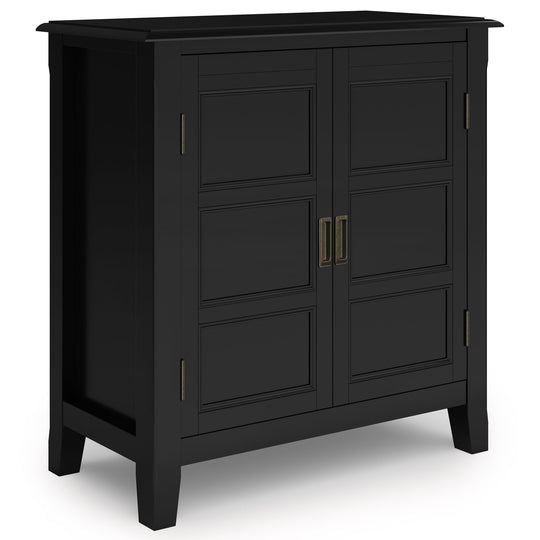 Burlington - Handcrafted Low Storage Cabinet Black by Simpli-Home | Bel Furniture