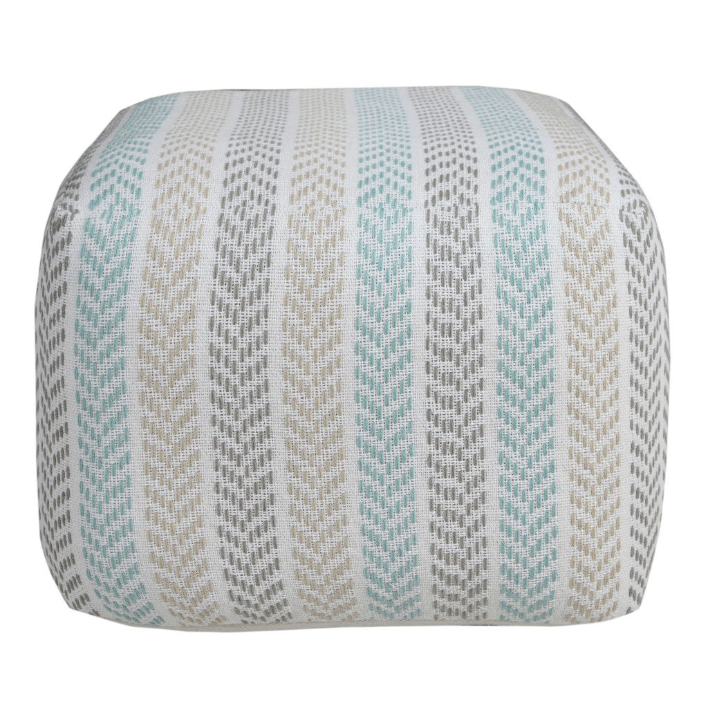 Cotton Ottoman 18" - Blue