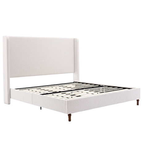 Harper - Tall Headboard Upholstered Bed / High Headboard / Elegant Simplicity / No Box Spring Needed - view 27