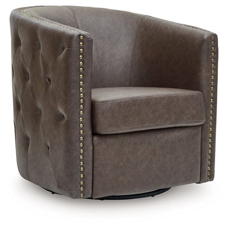 Brentlow - Swivel Accent Chair Dark Brown by Signature Design by Ashley® | Bel Furniture