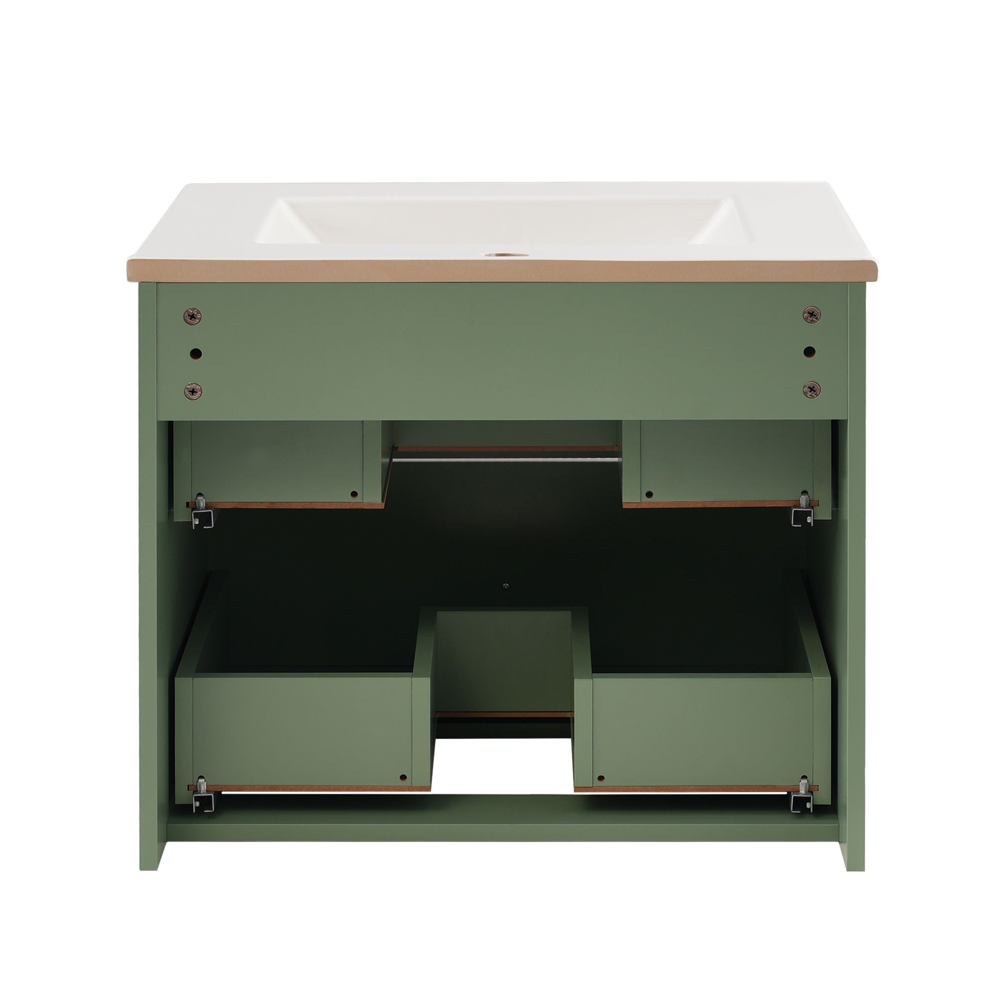 Wall Mounted Bathroom Vanity With 2 Drawers, Ideal For Small Bathrooms