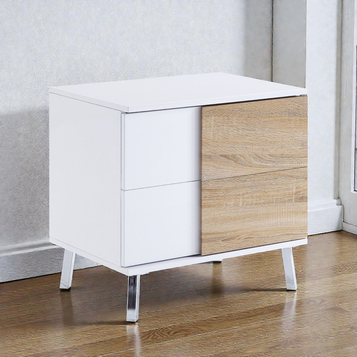 Verux - High Gloss End Table - White